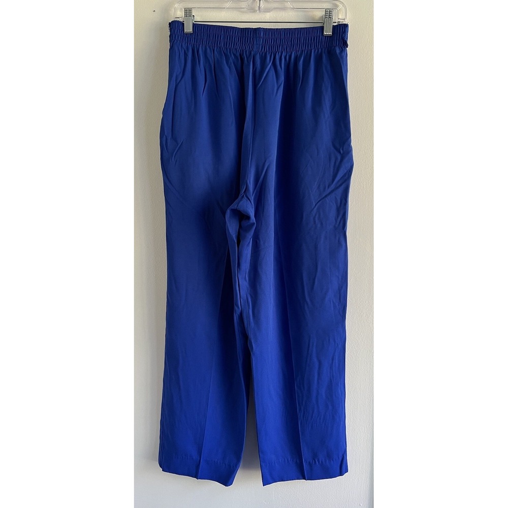 Russ Pants Women's 14 Blue Union Made‎ USA Polyester Pockets Vintage Stretch